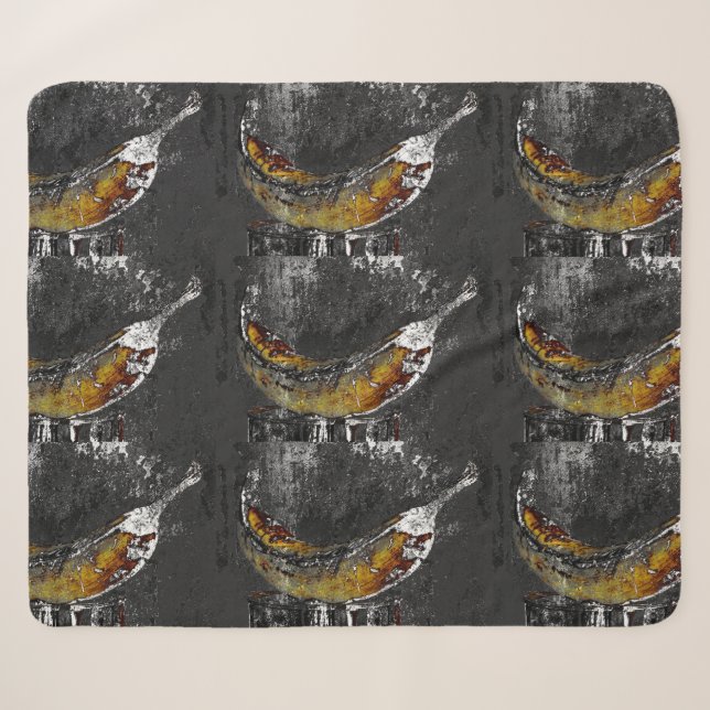 Couverture Sherpa banane plantain plaine (Devant (Horizontal))