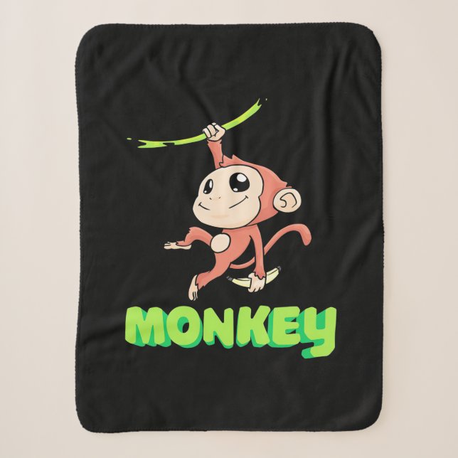 Couverture Sherpa Banane singe (Devant)