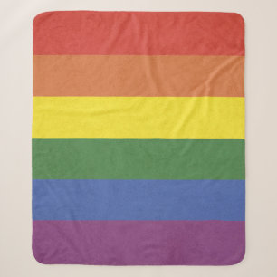 Couverture Sherpa Bandes arc-en-ciel
