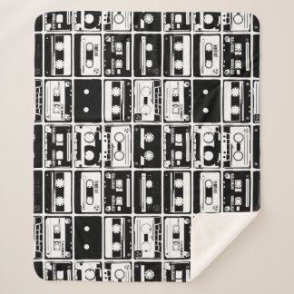 Couverture Sherpa Bandes audio rétro, motif à l'ancienne.