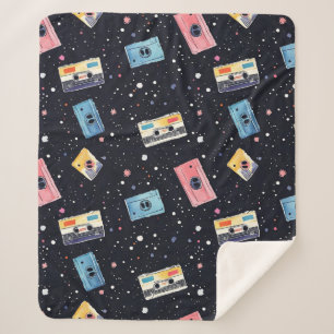 Couverture Sherpa Bandes de cassettes rétro dans l'espace cosmique