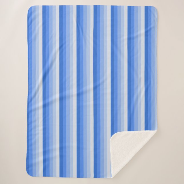 Couverture Sherpa Bandes d'ombre bleues (Devant)