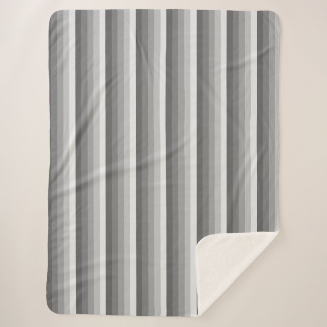 Couverture Sherpa Bandes d'ombre grises (Devant)