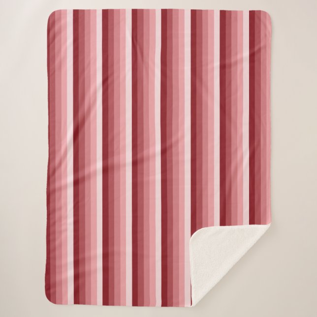 Couverture Sherpa Bandes d'ombre rouges (Devant)
