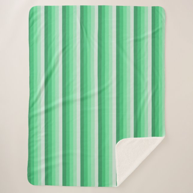Couverture Sherpa Bandes d'ombre vertes (Devant)