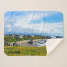 Bandon Oregon Pittoresque Sherpa Blanket