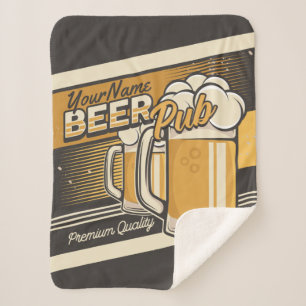 Couverture Sherpa Bar de pub de bière froide Premium personnalisé