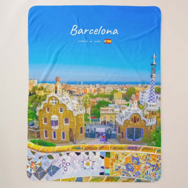 Couverture Sherpa Barcelone, Espagne - Parc Guell Mosaïque Gaudi (Devant)