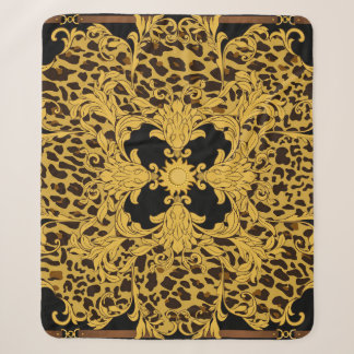 Couverture Sherpa Baroque léopard, Poster de animal orné