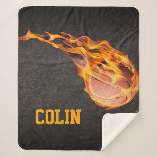 Couverture Sherpa Basket-ball flamboyant