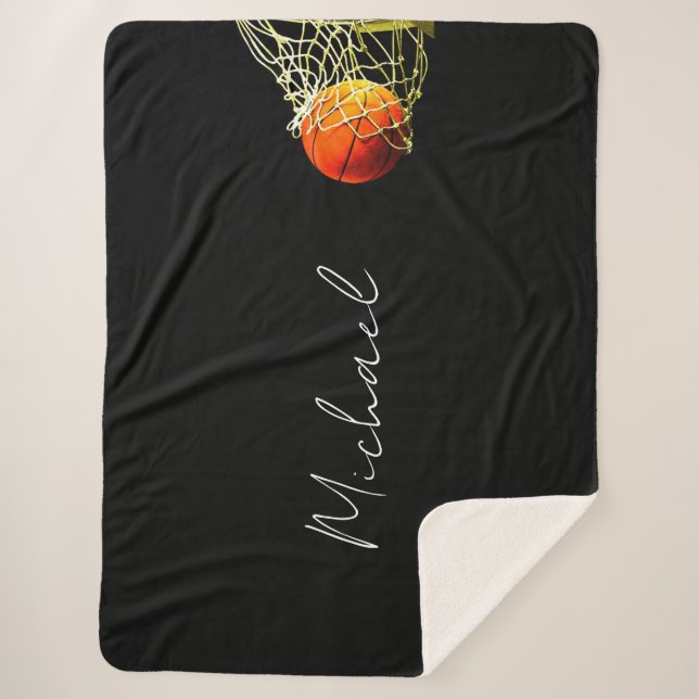 Couverture Sherpa Basket-ball J'aime votre nom (Devant)
