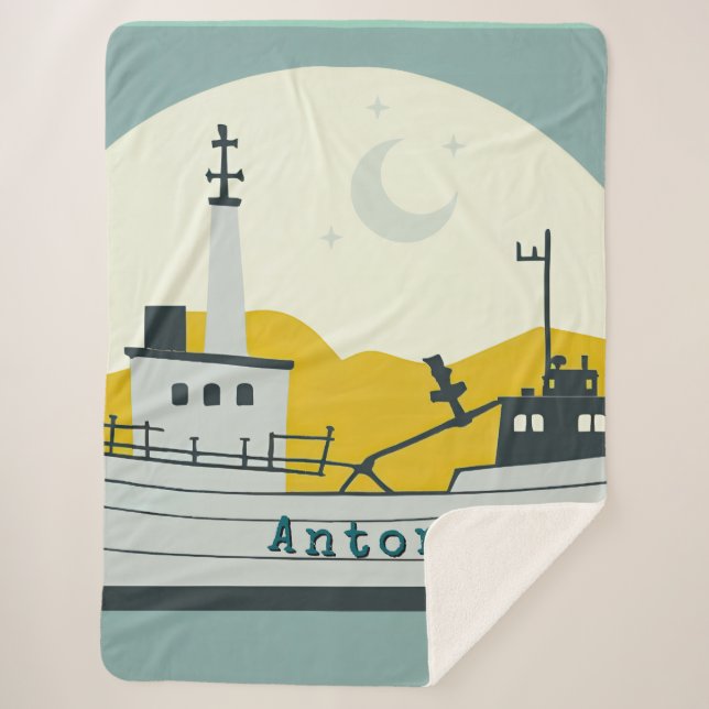 Couverture Sherpa Bateau Lune Nordique  (Devant)