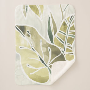 Couverture Sherpa Batik Feuille