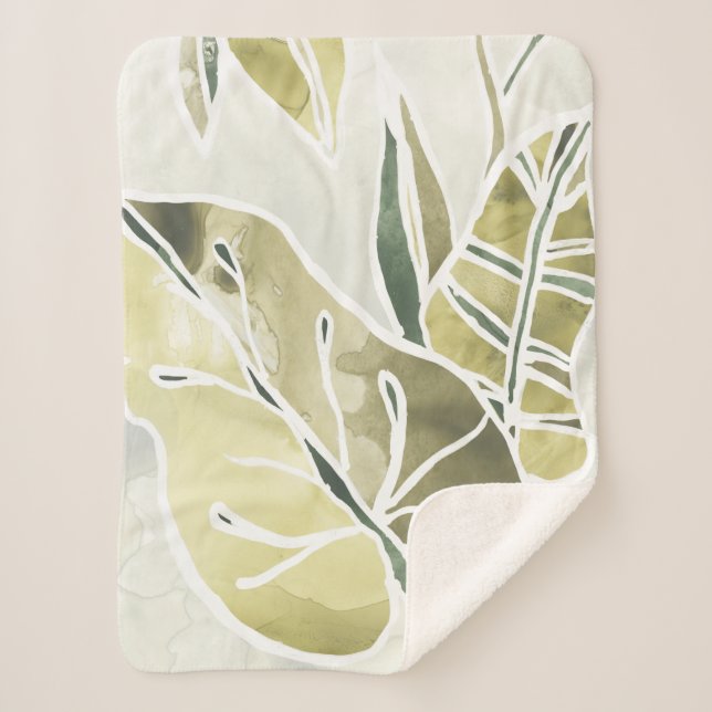 Couverture Sherpa Batik Feuille (Devant)