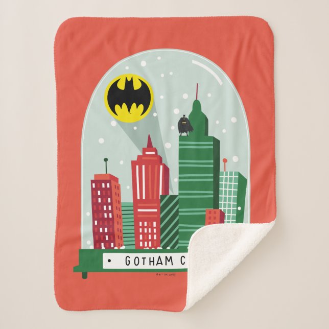 Couverture Sherpa Batman Gotham City™ - Graphique du Globe des neige (Devant)