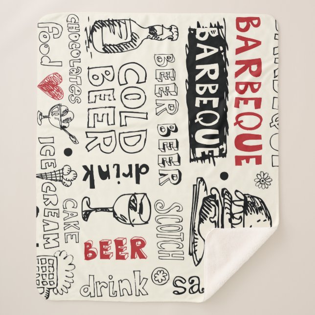 Couverture Sherpa BBQ fou : Art de gribouillis (Devant)