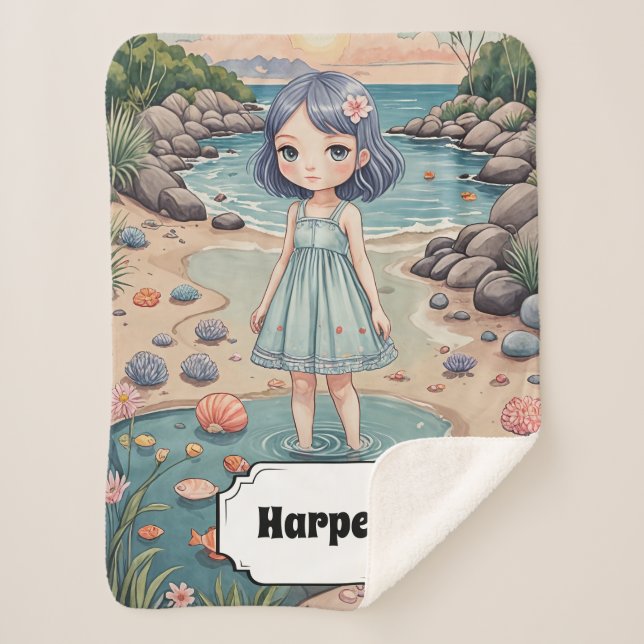 Couverture Sherpa Beachcomber's Bliss Personnalisé (Devant)