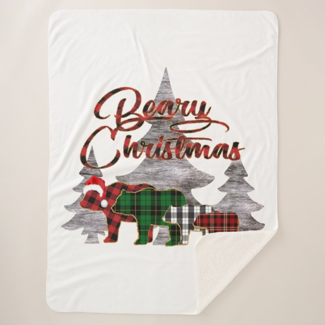 Couverture Sherpa Beary Christmas Sherpa Blanket (Devant)