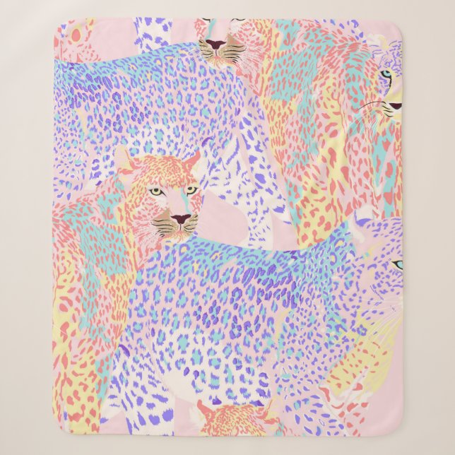 Couverture Sherpa Beau léopard Motif sans mer illustration Ar (Devant)