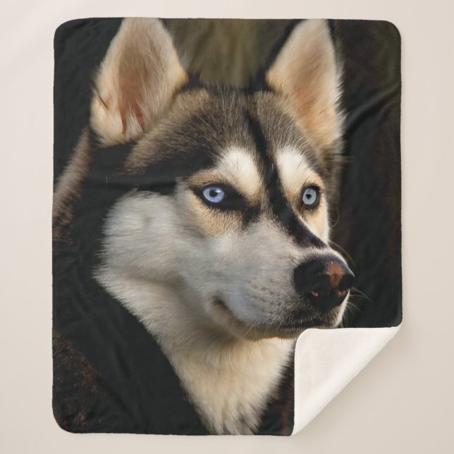Couverture Sherpa Beau Oreiller Husky Lrow (Devant)