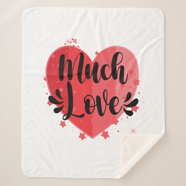 Couverture Sherpa Beaucoup d'amour, grand coeur (Devant)