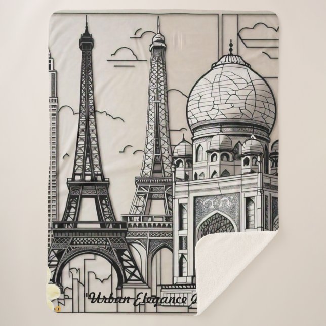 Couverture Sherpa "Beauté Urbaine" (Devant)