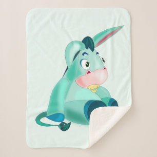 Couverture Sherpa Bébé Donkey - Bleu - Peinture amusante
