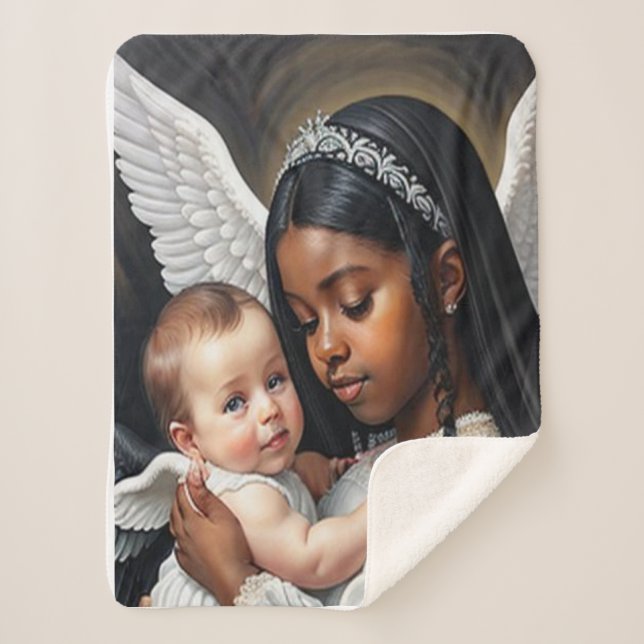 Couverture Sherpa bébés anges (Devant)
