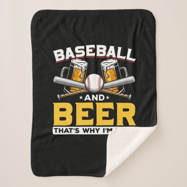 Couverture Sherpa Beer Drinker Baseball Beer Humor Birthday (Devant)