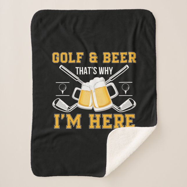 Couverture Sherpa Beer Drinker Golf And Beer Birthday (Devant)