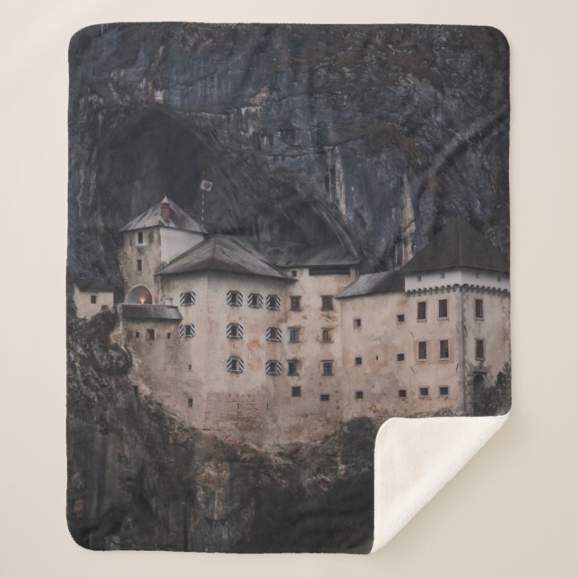 COUVERTURE SHERPA BEIGE ET BÉTON NOIR (Devant)