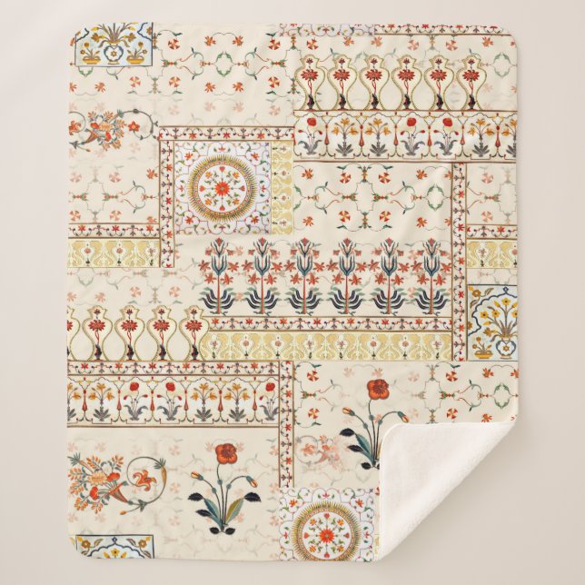 Couverture Sherpa Belle boughole florale sans parfum ethnique (Devant)