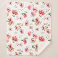 Belle fleur rose et rouge pavot