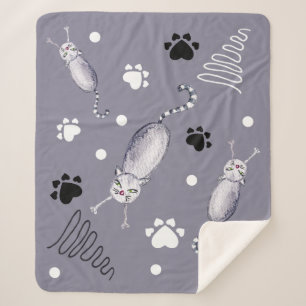 Couverture Sherpa Belle Illustration Chats Et Paws