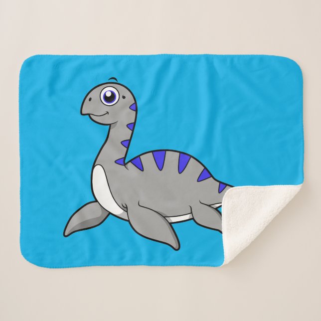 Couverture Sherpa Belle Illustration D'Un Monstre Loch Ness. (Devant (Horizontal))