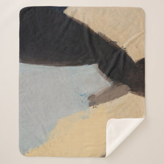 Couverture Sherpa Belle main peinte minimaliste. Pièce moderne