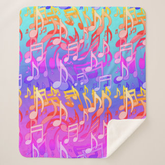 Couverture Sherpa Belle musique scintillante notes musicales colorée