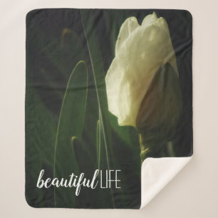 Couverture Sherpa Belle Phrase de vie Daffodil Photographie