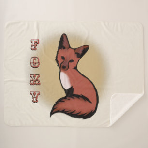 Couverture Sherpa Belle Renard rouge Foxy