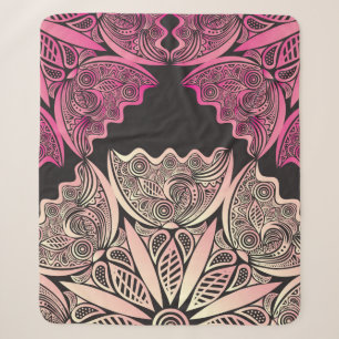 Couverture Sherpa Belles fleurs nature motif arrière - plan Vintag