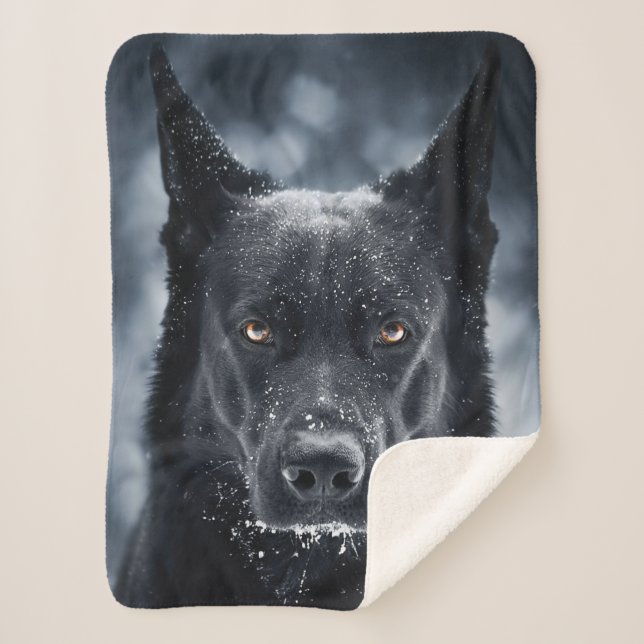 Couverture Sherpa Berger allemand noir (Devant)