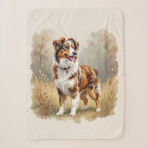 Couverture Sherpa Berger Australien Red Merle Aussie