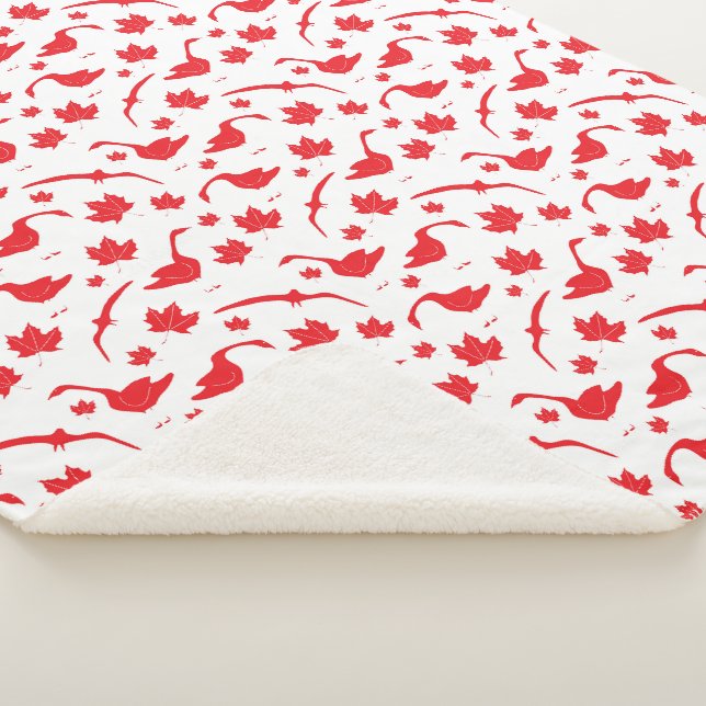 Couverture Sherpa Bernaches du Canada et Feuilles de l'érable - drap (3/4)