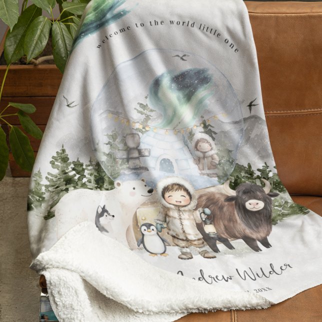 Couverture Sherpa Bienvenue dans le monde | Pépinière Woodland Auror (Créateur téléchargé)