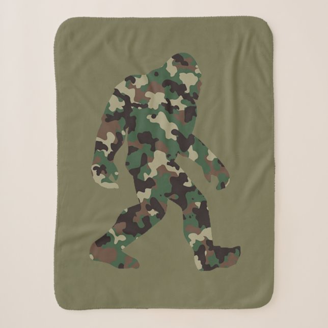 Couverture Sherpa Bigfoot Sasquatch Camo    (Devant)