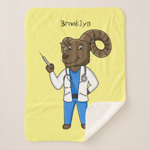 Couverture Sherpa Bighorn sheep doctor cartoon illustration