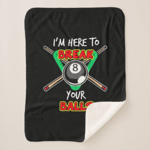 Couverture Sherpa Billard Mon Snooker Ici Pour Briser Vos Ballons