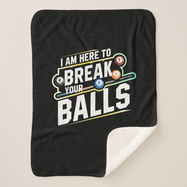 Couverture Sherpa Billard Snooker Est Là Pour Briser Vos Ballons (Devant)