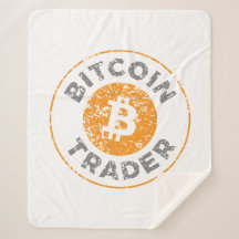 Bitcoin Trader Grunge Texte Cercle Plan Blanc