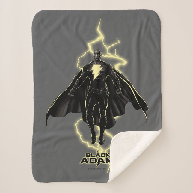 Couverture Sherpa Black Adam Lightning Silhouette Graphic (Devant)